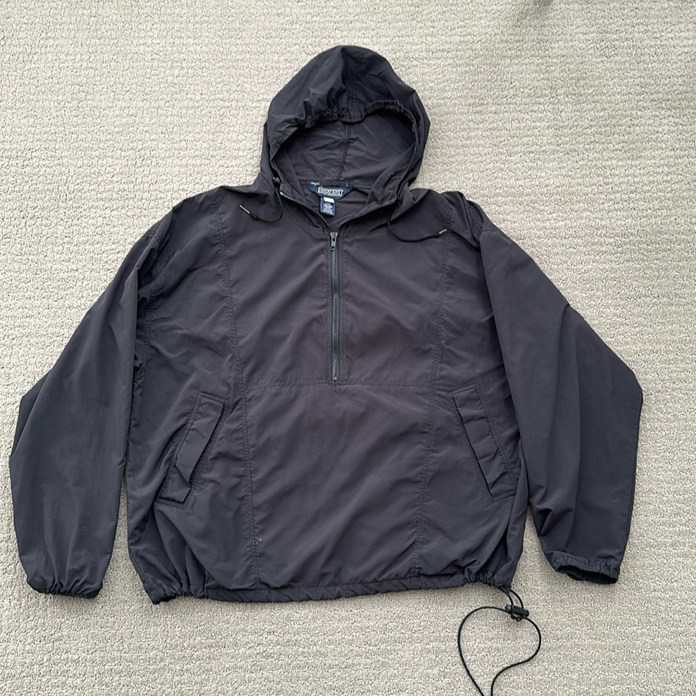 LANDS’ END ANORAK Hooded Windbreaker Jacket / Pullover - Unisex Large